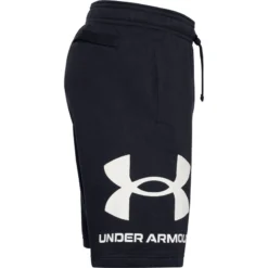 Under Armour Men's UA Rival Fleece Big Logo Shorts Black / Onyx White 12 Under Armour Men's UA Rival Fleece Big Logo Shorts Black / Onyx White -Canterbury Shop s7.ps1357118 001 hs