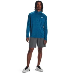 Under Armour Men's Tech™ ½ Zip Top Varsity Blue / Cosmic Blue / Blizzard -Canterbury Shop s7.v5 1328495 426 fsf