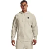 Under Armour Men's Rival Fleece Hoodie Stone / Onyx White