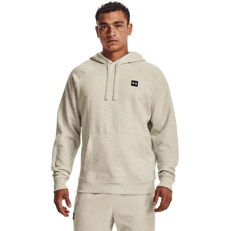 Under Armour Men's Rival Fleece Hoodie Stone / Onyx White 1 Under Armour Men's Rival Fleece Hoodie Stone / Onyx White