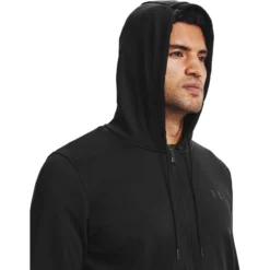 Under Armour Men's Armour Fleece® Full Zip Hoodie Black 7 Under Armour Men's Armour Fleece® Full Zip Hoodie Black -Canterbury Shop s7.v5 1357110 001 hood