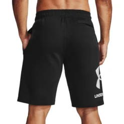 Under Armour Men's UA Rival Fleece Big Logo Shorts Black / Onyx White 9 Under Armour Men's UA Rival Fleece Big Logo Shorts Black / Onyx White -Canterbury Shop s7.v5 1357118 001 bc