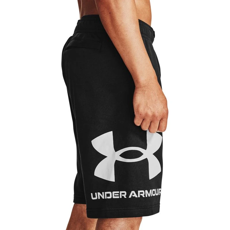 Under Armour Men's UA Rival Fleece Big Logo Shorts Black / Onyx White 2 Under Armour Men's UA Rival Fleece Big Logo Shorts Black / Onyx White - Image 2