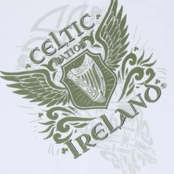 Trad Craft Men's Celtic Wings Long Sleeve Top Moss / White -Canterbury Shop trad craft men s celtic wings long sleeve top moss white 3