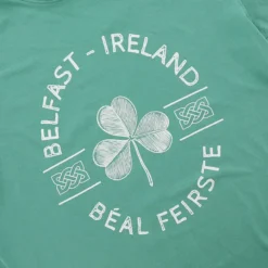 Trad Craft Men's Béal Feirste Ireland T-Shirt Ocean Green -Canterbury Shop trad craft mens belfast ireland beal feirste t shirt ocean green adlt p3 1