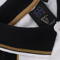 Guinness Men's Notre Dame Polo Shirt Black / White -Canterbury Shop tradcraft polo blk wht nd guin gnd2002 p3