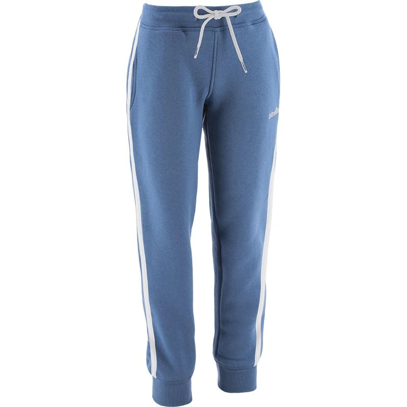 Men's Trigger Fleece Skinny Tracksuit Bottoms Blue / White 2 Men's Trigger Fleece Skinny Tracksuit Bottoms Blue / White - Image 2