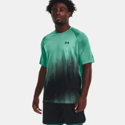Under Armour Men's UA Tech™ Fade T-Shirt Birdie Green / Black - Tall