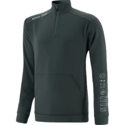 Men's Zack Half Zip Top Dark Grey / Silver