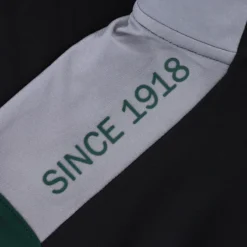 Men's Zack Brushed Half Zip Top Black / Green / Grey -Canterbury Shop zack 184 0 gen bkgngy adlt p4