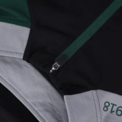 Men's Zack Brushed Half Zip Top Black / Green / Grey -Canterbury Shop zack 184 0 gen bkgngy adlt p6